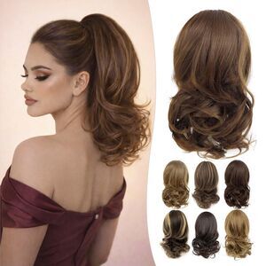 14 Inch Pony Tails Hair Extensions Clip on Ponytail, 18C-203H009